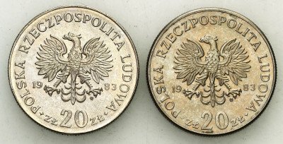 PRL. 20 złotych 1983 Nowotko, zestaw 2 monet