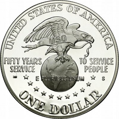 USA 1 dolar 1995 Lądowanie w Normandii SREBRO
