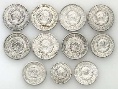 Rosja, ZSSR. 10-20 kopiejek, zestaw 11 monet