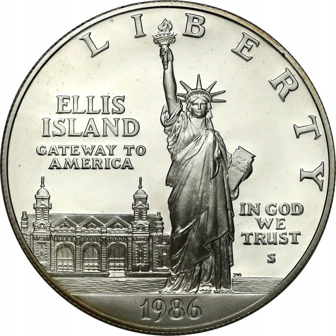 USA 1 dolar 1986 Wyspa Ellis Statua Wolności archiwum.niemczyk.pl