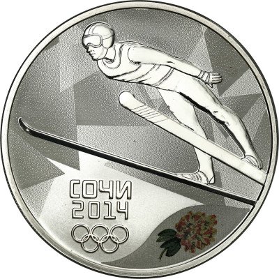Rosja 3 Ruble Olimpiada Soczi 2014