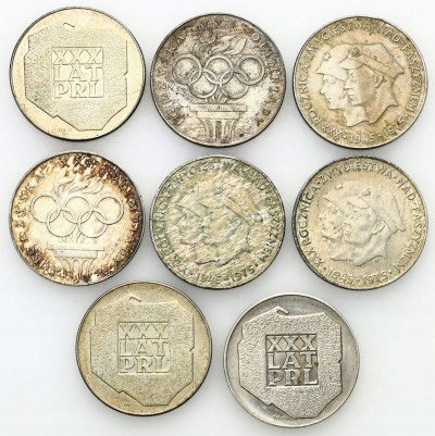200 złotych 1974 – 1976 zestaw 8 sztuk