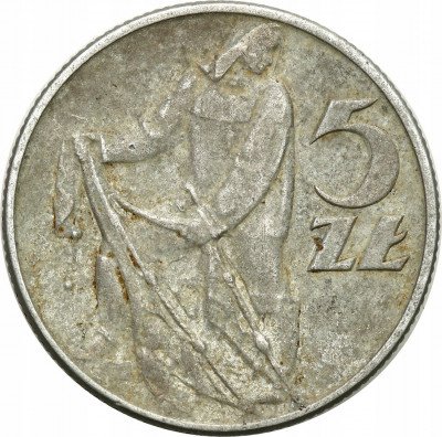 5 złotych 1958 Rybak - wysoka / wąska ósemka