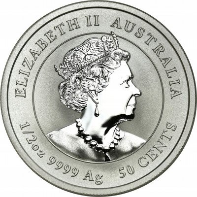 Australia. 50 centów. Rok Wołu. 2021 Srebro