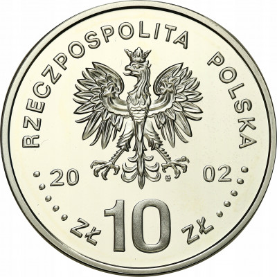 10 złotych 2002 August II Mocny popiersie
