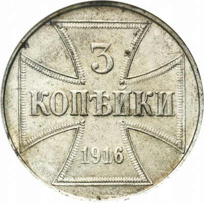 Polska OST. 3 kopiejki 1916 J, Hamburg