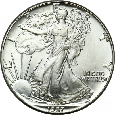 USA 1 dolar 1987 amerykański orzeł uncja SREBRO