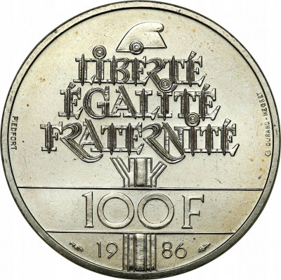 Francja 100 franków 1986 PIEDFORT próba