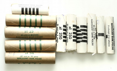 Rulony mennicze 50 gr – 5 zł 1985–90 Zestaw 11 szt