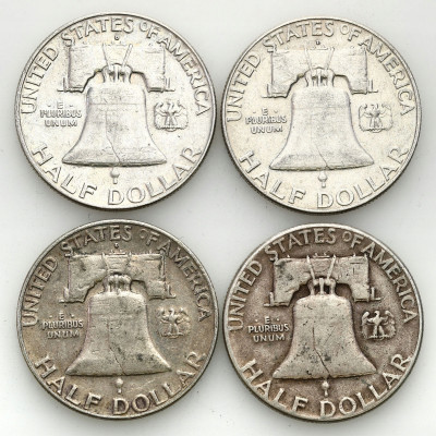 USA 1/2 dolara Franklin / dzwon 4 szt srebro