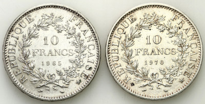 Francja 10 franków 1965 + 1970 - 2 sztuki