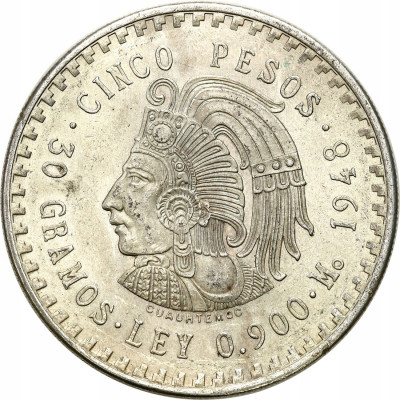 Meksyk 5 Pesos 1948 SREBRO