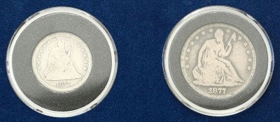 USA 1 /2 – 1/4 Dolara. 1877. Zestaw 2 szt. SREBRO
