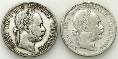 Austria 1 Floren 1886 + 1889 - 2 szt.