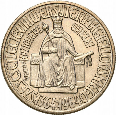 PRÓBA CuNi 10 złotych 1964 Kazimierz Wielki