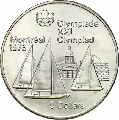 Kanada. 5 dolarów 1973 Olimpiada Montreal SREBRO