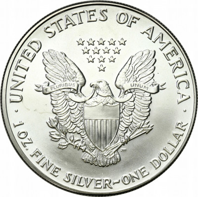 USA 1 dolar 1991 amerykański orzeł uncja SREBRO