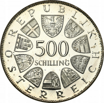 Austria. 500 szylingów. 1980. SREBRO