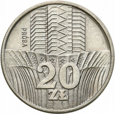 PRÓBA Miedzionikiel 20 złotych 1973 – wieżowiec