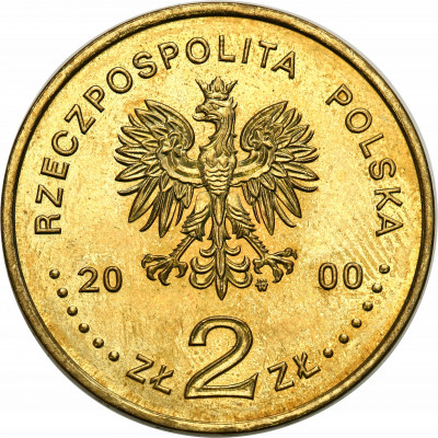 III RP. 2 złote 2000 Jan Kazimierz - PIĘKNA