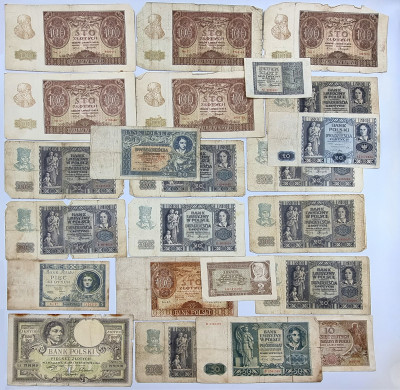 Polska. Zestaw banknotów 1919 – 1941