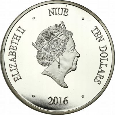 Niue 10 dolarów 2016 Krzysztof Kolumb SREBRO
