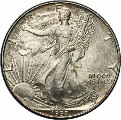 USA 1 dolar 1992 amerykański orzeł uncja SREBRO