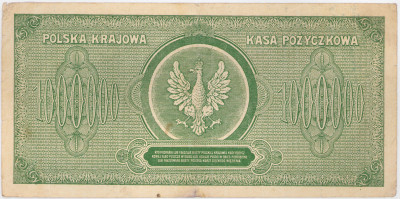 Banknot 1000000 milion marek polskich 1923 seria B