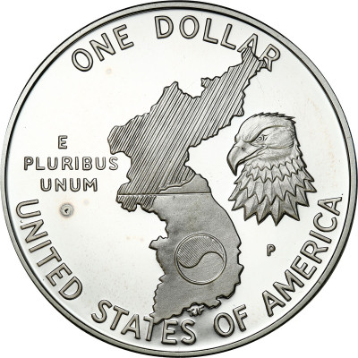 USA 1 dolar 1991 Korea - SREBRO