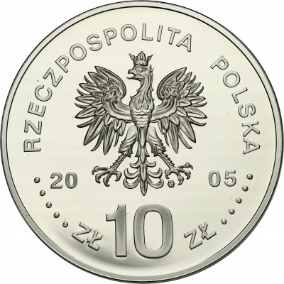 10 złotych 2005 August II Mocny – półpostać