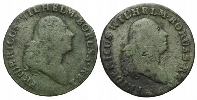 Fryderyk Wilhelm II Grosz 1797 B, Wrocław 2 sztuki