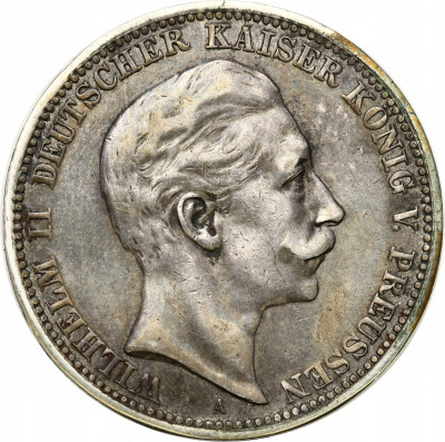 Niemcy, Prusy. Wilhelm II. 3 marki 1908 A, Berlin