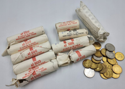 Rulony mennicze 50 gr-5 zł 1986-1990 Zestaw 11 szt