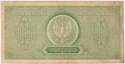 Banknot 1000000 milion marek polskich 1923 seria D