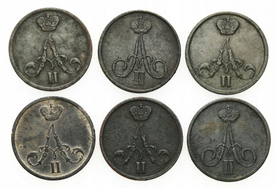 Aleksander II Dienieżka 1855-1859 Warszawa 6 monet