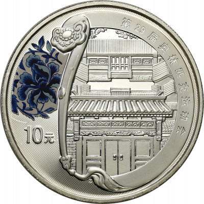 Chiny 10 Yuan 2008 Oly Pekin 1 uncja SREBRO