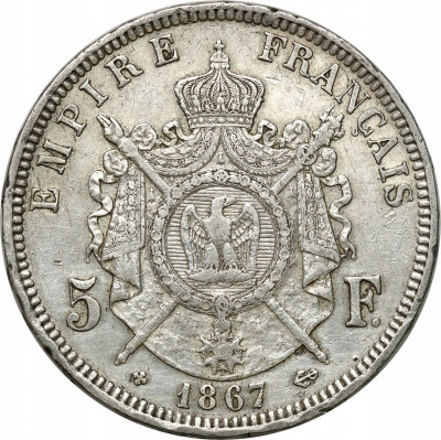 Francja 5 franków 1867 BB