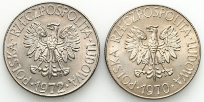 10 złotych 1970, 1972 Kościuszko – zestaw 2 szt.