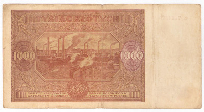 Banknot 1000 złotych 1946 seria L