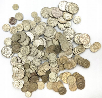 ZSRR duży zestaw monet – mix metali 1,1 kg