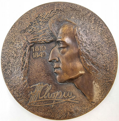 Plakieta J. Markiewicz F. Chopin 1810-1849 RZADKA