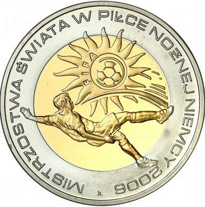 Polska 10 złotych 2006 MŚ w piłce nożnej