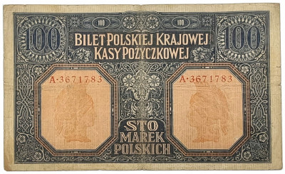 100 marek polskich 1916 seria A - Generał