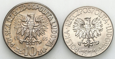 PRL. 10 złotych 1965 Kopernik i 1971 Kościuszko