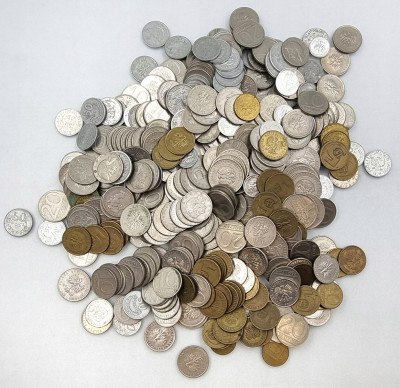Polska duży zestaw monet PRL – mix metali 2,3 kg