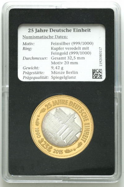 Medal, 25 Lat Zjednoczenia Niemiec – SREBRO