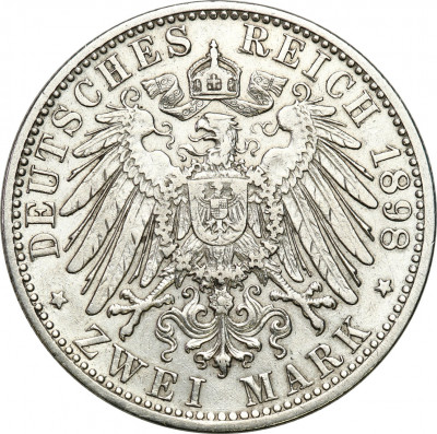 Niemcy Bawaria 2 Marki 1898 D