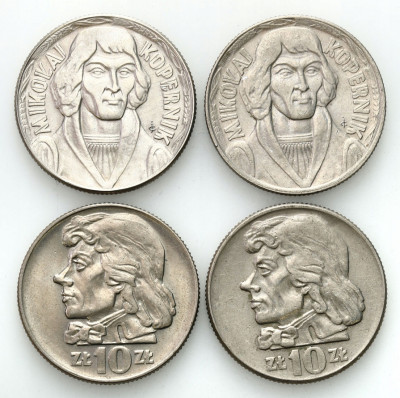 10 złotych 1959 - 1966 Kopernik i Kościuszko 4 szt