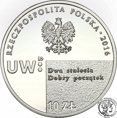10 złotych 2016 - 200 lat UW