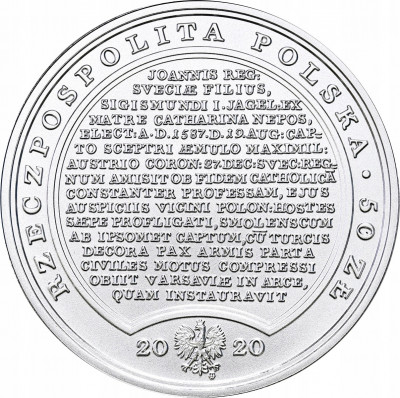 50 zł 2020 Skarby St. Augusta - Zygmunt III Waza